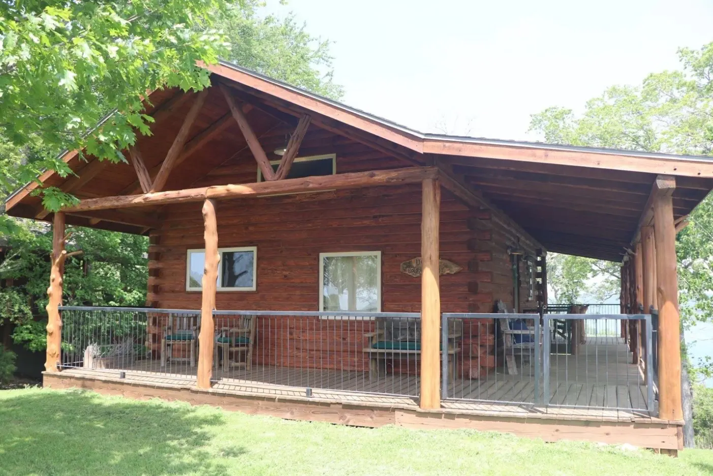 Log cabins available with Beaver Lake View Resort